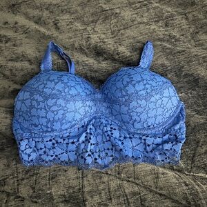 PINK Victoria's Secret Blue Lace Bralette